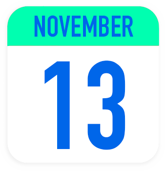 13 november